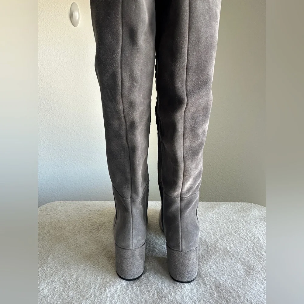 NWT Clarks Barley Ray‎ Grey Suede leather Over Knee Boot US 9